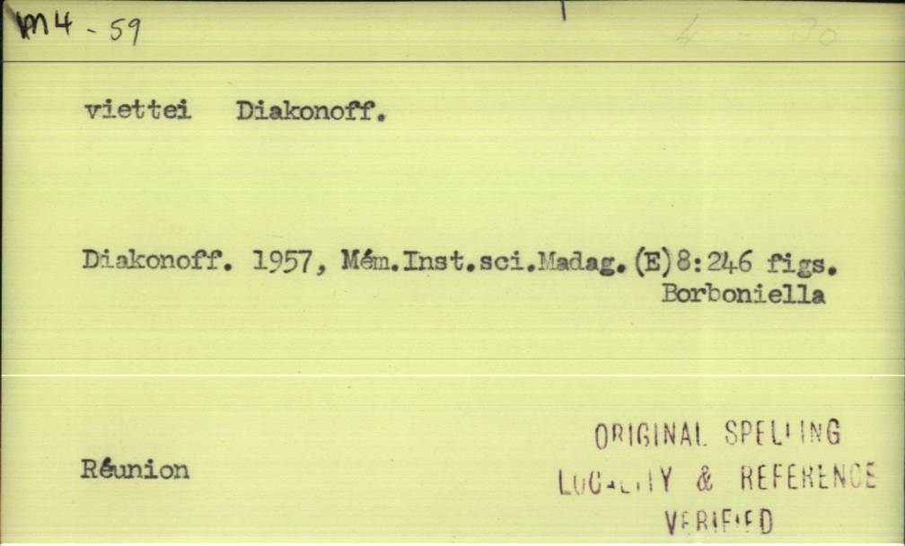 front of card